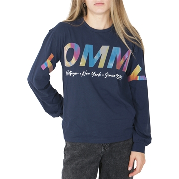 Tommy Hilfiger Girls T-shirt l/s Multi Shine Print 6165 Twilight Navy